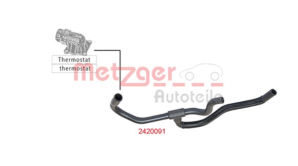 METZGER 2420091 Kühlerschlauch